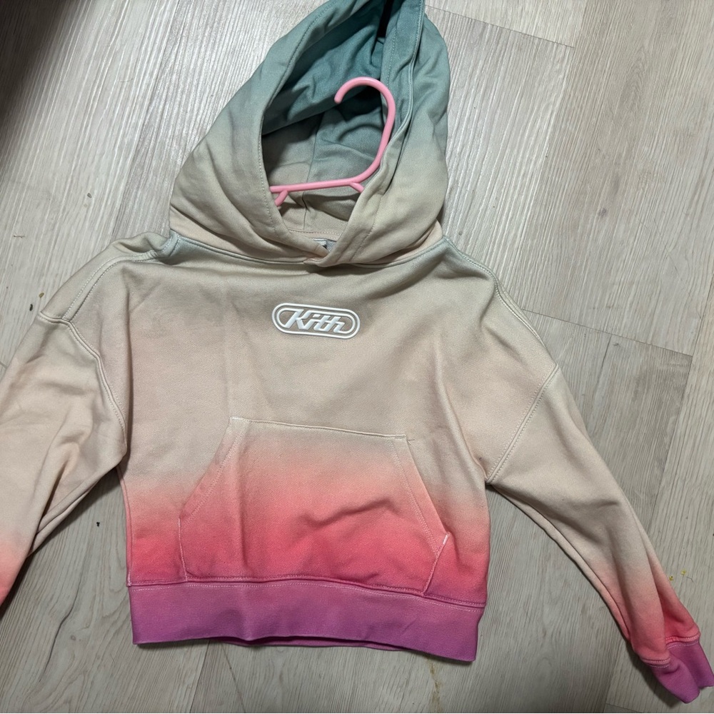 Kith Ombre Hoodie in Cream and Pink